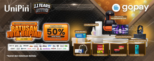 11th UniPin Anniversary Bareng Gopay dan Dapatkan Hadiahnya!